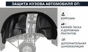 Подкрылки (локеры) для Chevrolet Lanos 1997-2009 задняя пара Нор Пласт