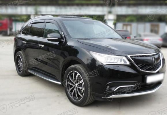 Дефлекторы окон (ветровики) Acura MDX III 2013 EuroStandard (Акура МДХ) Кобра Тюнинг