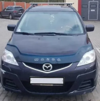 Дефлектор капота (мухобойка) Mazda 5 с 2005-2010 г.в. (Мазда 5) Вип Тюнинг